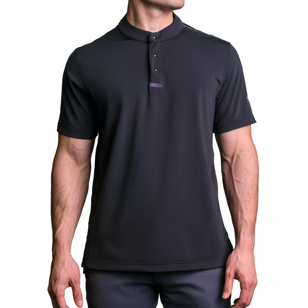 mao collar polo shirt